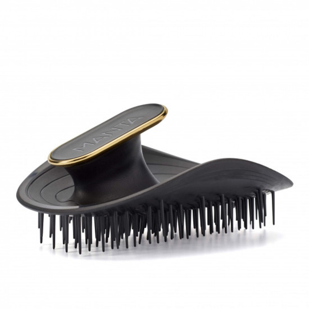 Щітка для волосся чорна Manta Healthy Hair Brush Black/Gold