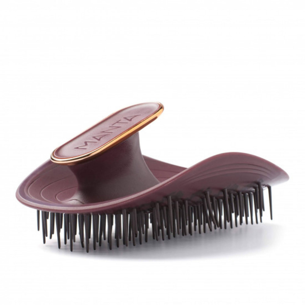 Щітка для волосся бургунді Manta Healthy Hair Brush Burgundy/Rose Gold