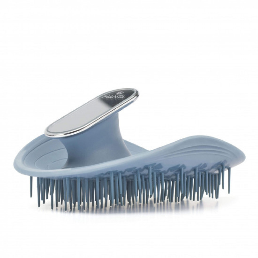 Щітка для волосся з дзеркалом блакитна Manta Healthy Hair Brush Mirror Blue