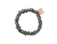 Тонка резинка з натурального шовку Mon Mou Silk Slim Scrunchie Olive