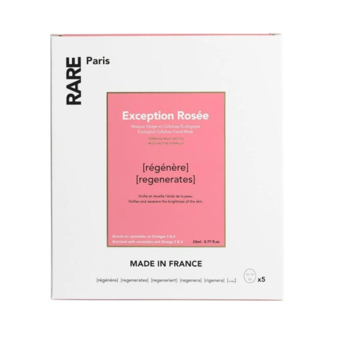 Набір відновлювальних масок з церамідами Rare Paris Exception Rosée Regenerating Face Mask, 5х23 мл