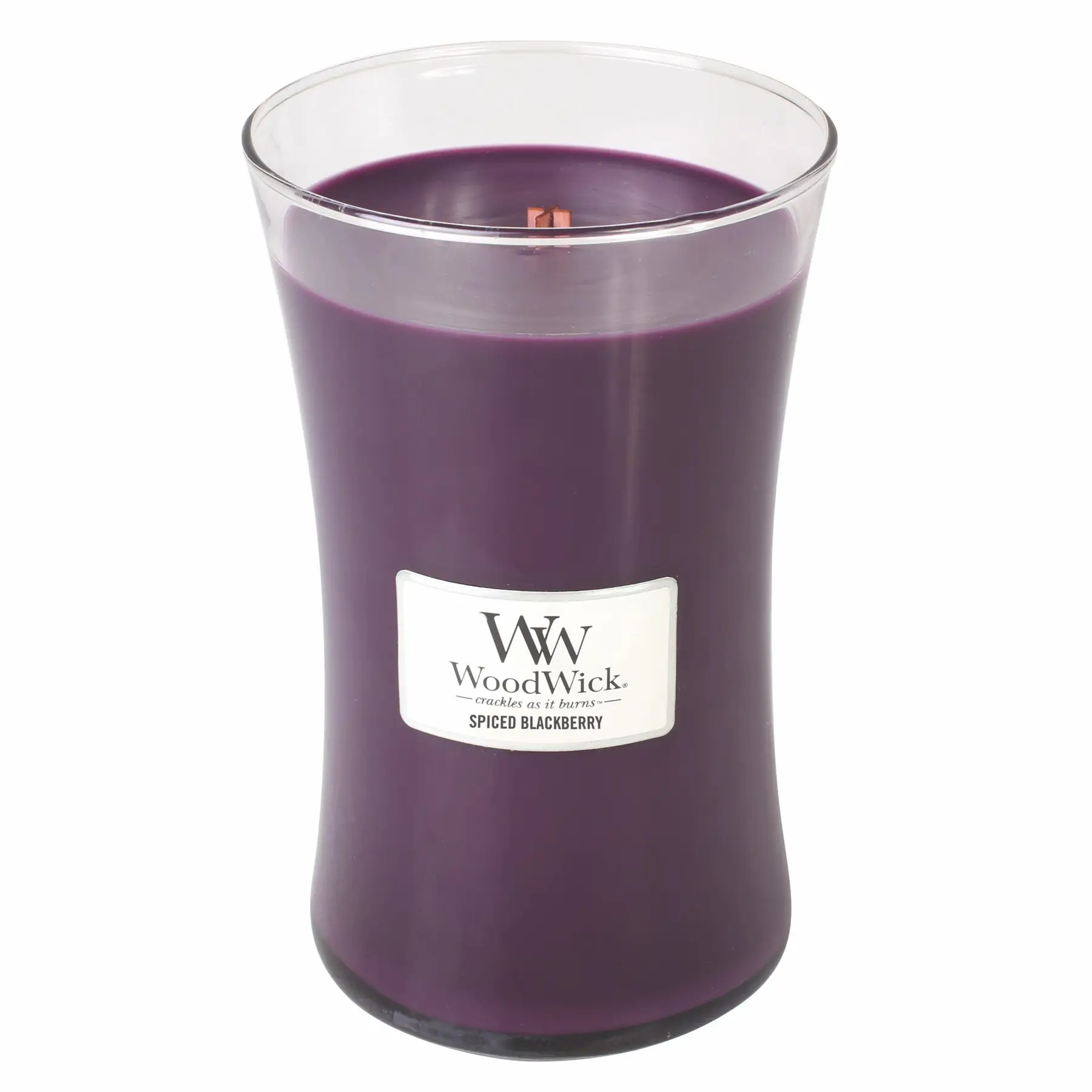 Ароматична свічка з ароматом ожини з корицею Woodwick Large Spiced Blackberry, 609 г