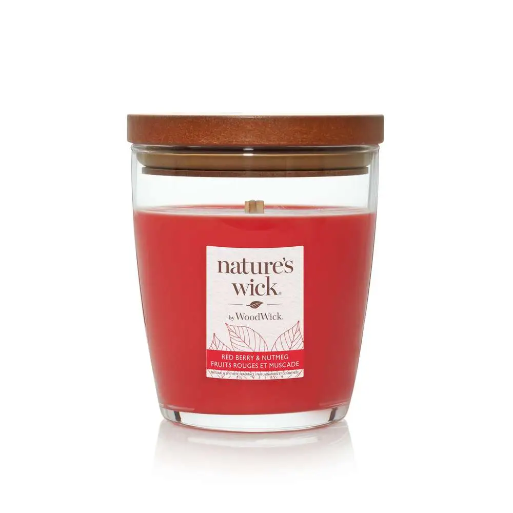 Ароматична свічка з ароматом червоних ягід та мускатного горіх Nature’s Wick Redberry Nutmeg, 284 г