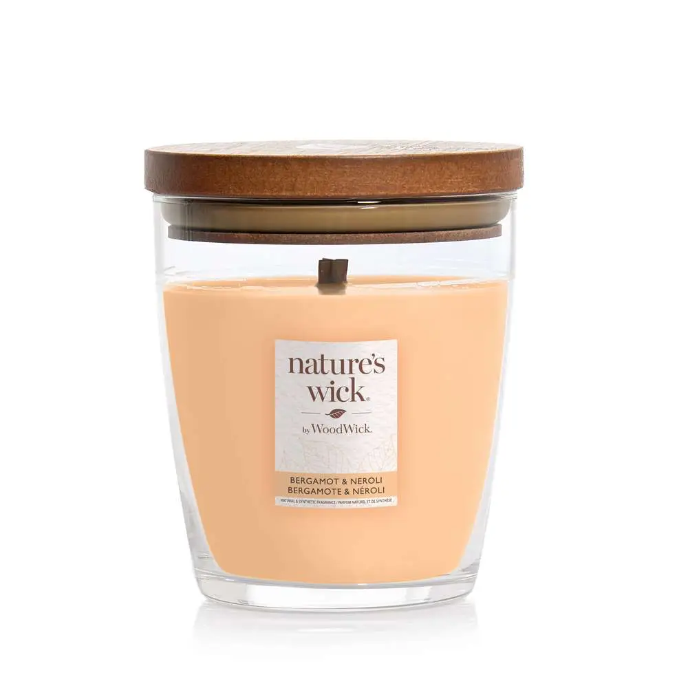 Ароматична свічка з ароматом бергамоту та неролі Woodwick Nature’s Wick Bergamot & Neroli, 284 г