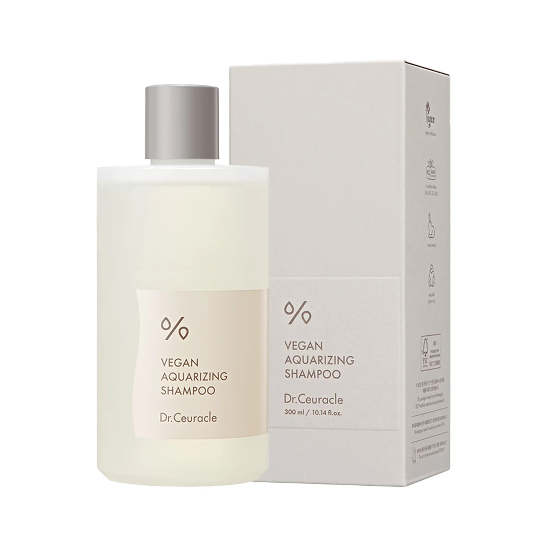 Зволожувальний шампунь для ламкого та пошкодженого волосся Vegan Aquarizing Shampoo, 300 мл