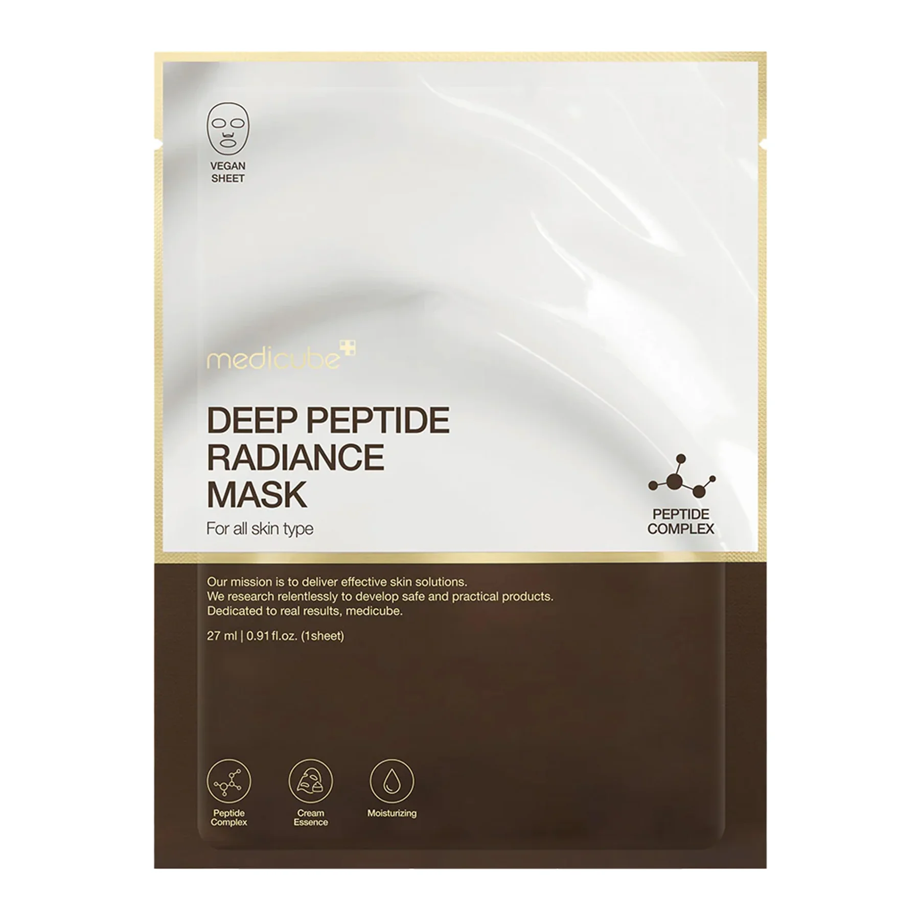 Глибоко зволожувальна маска з пептидами Medicube Deep Peptide Radiance Mask, 27 мл