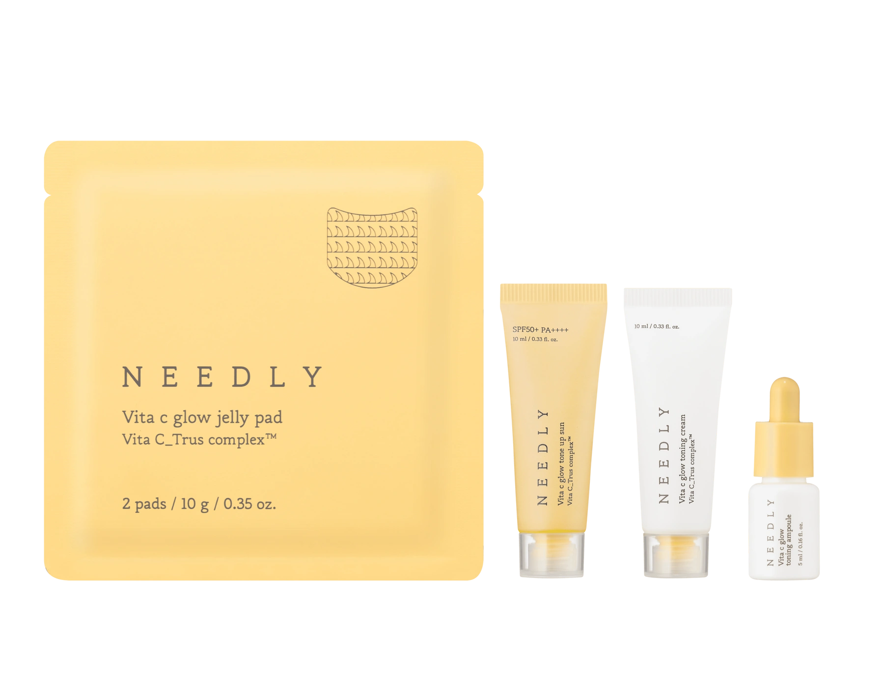Набір мініатюр з вітаміном С для сяйва шкіри Needly Vita C Glow Miniature Set 4 в 1
