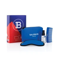 Набір мініатюр у синій косметичці Balmain Blue Limited Edition SS21