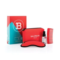 Набір мініатюр у червоній косметичці Balmain Red Limited Edition SS21