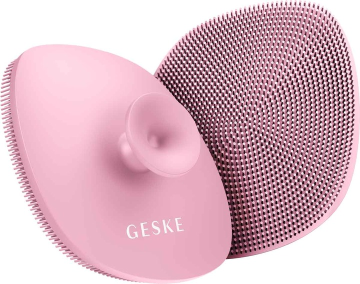 Щітка для обличчя Рожева з тримачем Geske Facial Brush 4 in 1 Pink