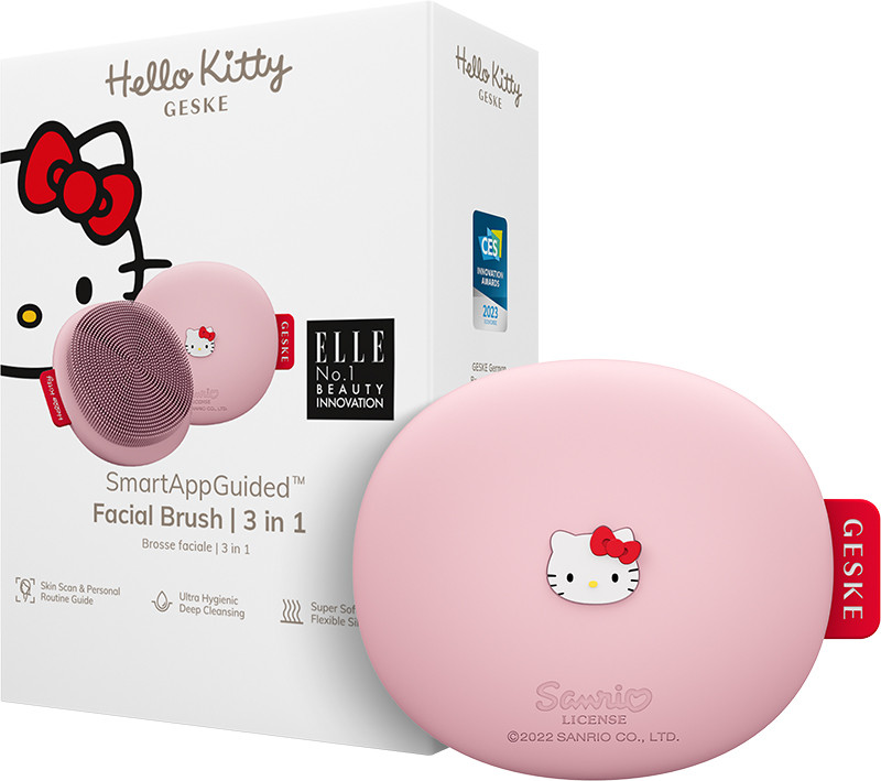 Щітка для обличчя Рожева Geske Facial Brush 3 in 1 by Hello Kitty Pink